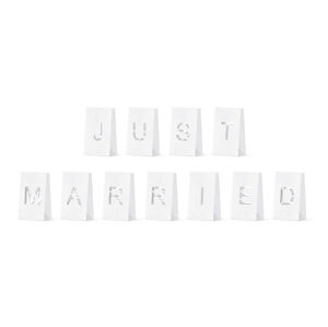 PartyDeco Papírové lucerny - Just Married 11 ks