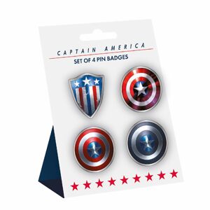 Half Moon Bay Sada odznaků Marvel - Kapitán Amerika 4 ks