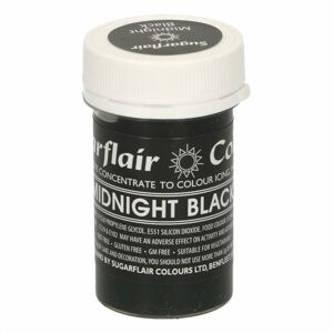 Sugarflair Colours Gelová barva Midnight Black - černá 25 g