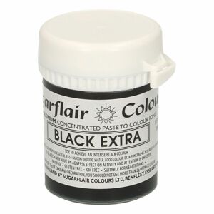 Sugarflair Colours Gelová barva Black Extra - Černá 42 g