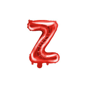 PartyDeco Fóliový balón Mini - Písmeno Z 35 cm rudý