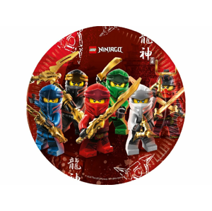 Procos Kvalitní kompostovatelné talíře - Lego Ninjago 8 ks