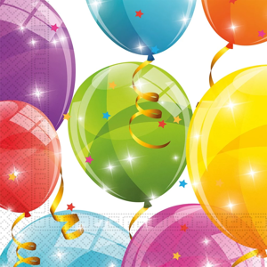 Procos Ubrousky Třpytivé balóny 33 x 33 cm 20 ks