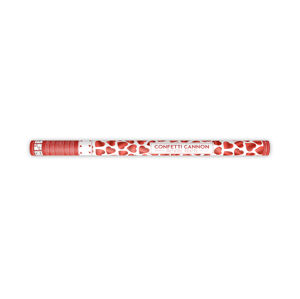 PartyDeco Vystřelovací konfety - Červená srdíčka 80 cm