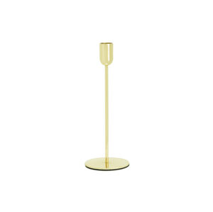 PartyDeco Svícen na kónickou svíčku - zlatý 22 cm