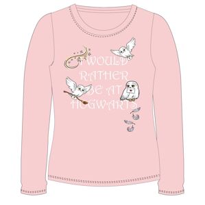 EPlus Dívčí tričko s dlouhým rukávem - Harry Potter Hedwiga růžové Velikost - děti: 110