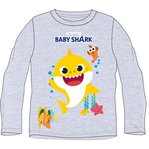 EPlus Chlapecké tričko s dlouhým rukávem - Baby Shark šedé Velikost - děti: 92