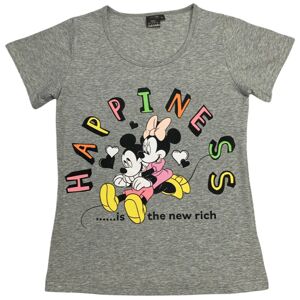 Setino Dámské tričko - Minnie Mouse Happiness šedé Velikost - děti: M