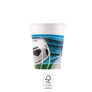 Procos Kvalitné kompostovateľné poháre - Futbal Fans 8 ks