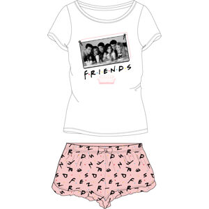 EPlus Dámské pyžamo - Friends/Přátelé bílorůžové Velikost - dospělý: XL
