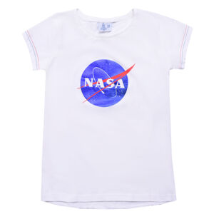 EPlus Dívčí tričko - NASA bílé Velikost - děti: 140