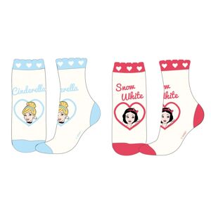 EPlus Sada 2 párů dětských ponožek - Princezny Disney Velikost ponožek: 27-30