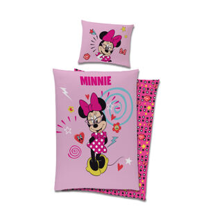 Carbotex Dětské ložní povlečení - Minnie Mouse (růžové) 140 x 200 cm
