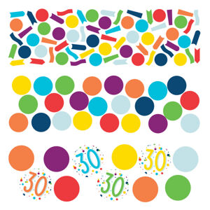 Amscan Barevné narozeninové konfety - 30