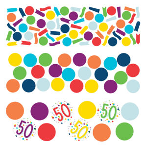 Amscan Barevné narozeninové konfety - 50