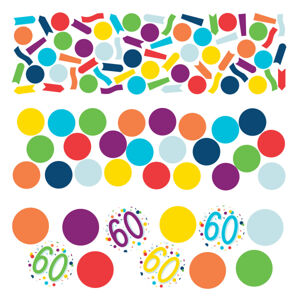 Amscan Barevné narozeninové konfety - 60