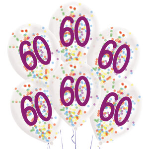 Amscan Latexové balóny s konfetami 60