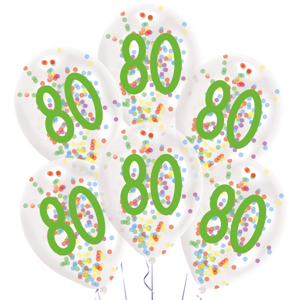 Amscan Latexové balóny s konfetami 80