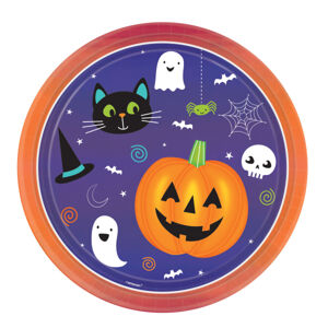 Amscan Papírové talíře - Halloween Friends 23 cm 8 ks