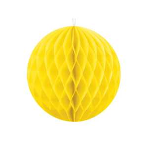 PartyDeco Papírová koule - žlutá 10 cm