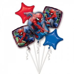 Amscan Balonová kytice - Marvel Spiderman 5 ks
