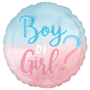 Amscan Fóliový balón - Boy or Girl ? kruh 43 cm