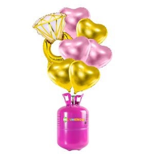 HeliumKing Héliová sada - Svadba ružovo/zlatá