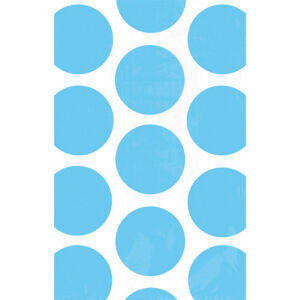 Amscan Papírové sáčky tečkované - modré 10 ks