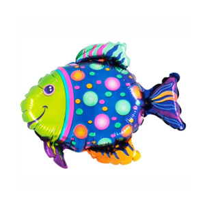 BP Fóliový balón - Barevná rybka s tečkami