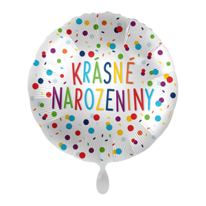 Premioloon Fóliový balón Krásné narozeniny - konfety