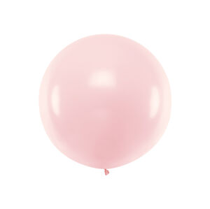 PartyDeco Kulatý latexový Jumbo balón 1m pastelově růžový