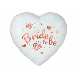 Godan Fóliový balón srdce - Bride to be růžovozlatý 46 cm
