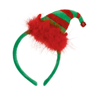 Amscan Dámská vánoční čelenka - Elfský klobouček