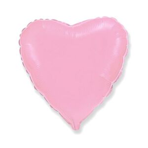 Flexmetal Fóliový balón srdce satén světle růžová 46 cm