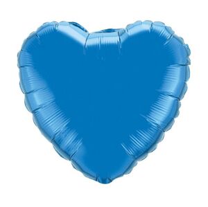 Flexmetal Fóliový balón srdce satén tmavě modrý 46 cm