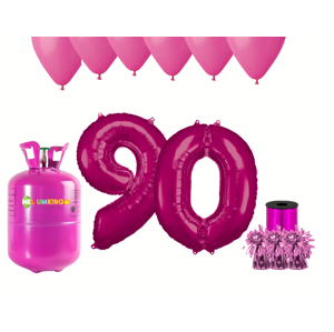 HeliumKing Helium párty set na 90. narozeniny s růžovými balónky