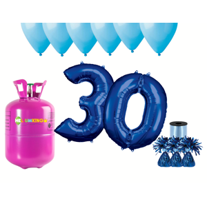 HeliumKing Helium párty set na 30. narozeniny s modrými balónky