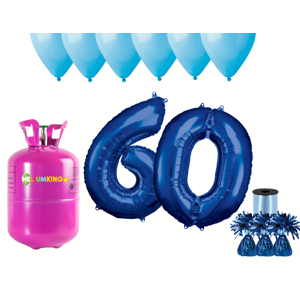 HeliumKing Helium párty set na 60. narozeniny s modrými balónky