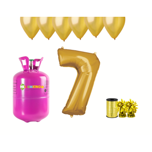 HeliumKing Helium párty set na 7. narozeniny se zlatými balónky