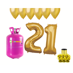HeliumKing Helium párty set na 21. narozeniny se zlatými balónky