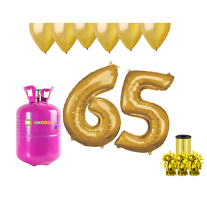 HeliumKing Helium párty set na 65. narozeniny se zlatými balónky