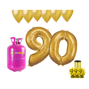 HeliumKing Helium párty set na 90. narozeniny se zlatými balónky