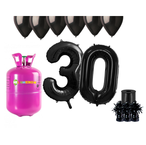HeliumKing Helium párty set na 30. narozeniny s černými balónky