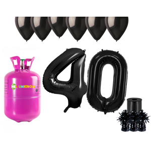 HeliumKing Helium párty set na 40. narozeniny s černými balónky