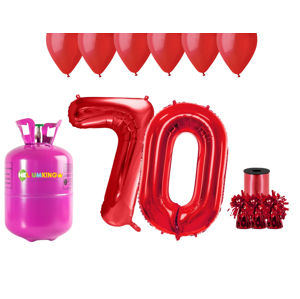 HeliumKing Helium párty set na 70. narozeniny s červenými balónky