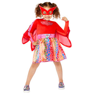 Amscan Dětský kostým - PJ Mask Owlette duhové šaty Velikost - děti: 4 - 6 let