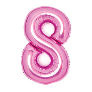 Amscan Fóliový balón narozeninové číslo 8 růžový 66cm