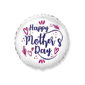 Flexmetal Fóliový balón - Mother's day, 48 cm, kulatý, bílý