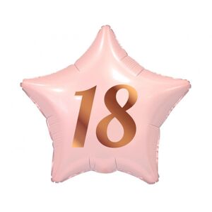 Godan Fóliový balón hvězda - 18. narozeniny, růžová