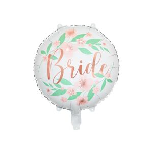PartyDeco Fóliový balón - Flower bride 45 cm, bílý